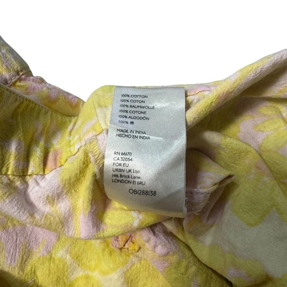 Free People Palo Duro Yellow Floral Shorts Size M